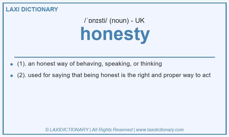 Definition honesty in British English