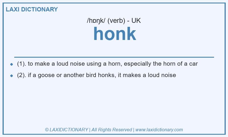Definition honk in British English