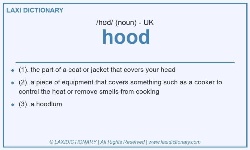 Definition hood in British English