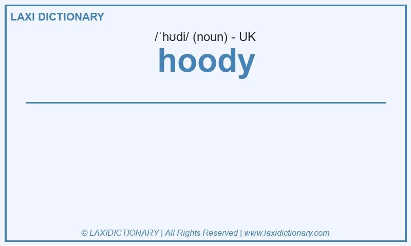 Definition hoody in British English