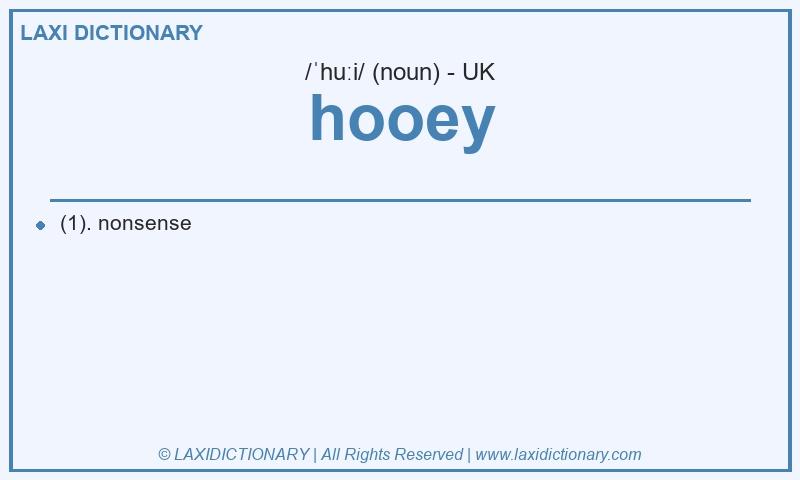 Definition hooey in British English