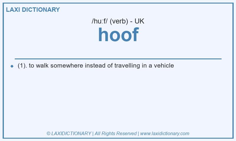 Definition hoof in British English