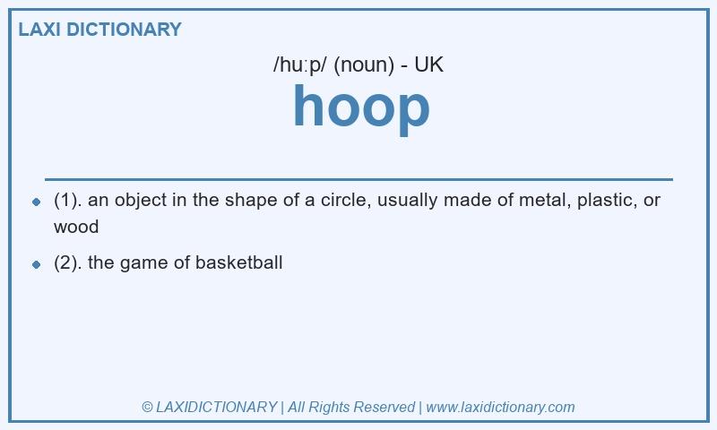 Definition hoop in British English