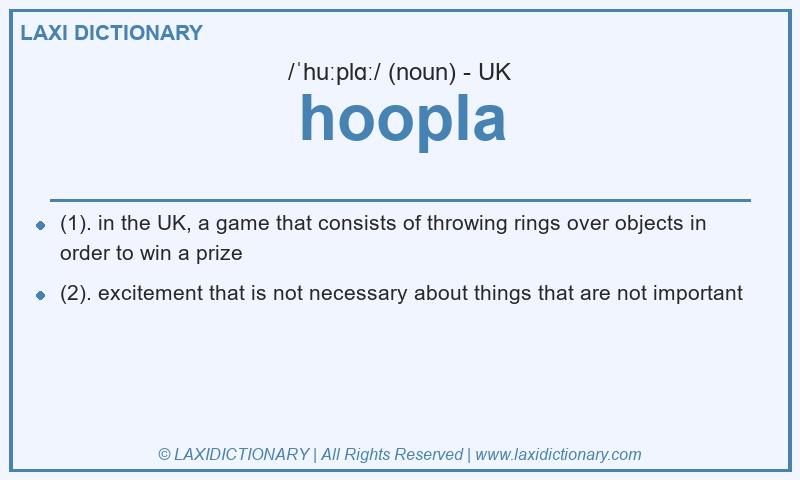 Definition hoopla in British English