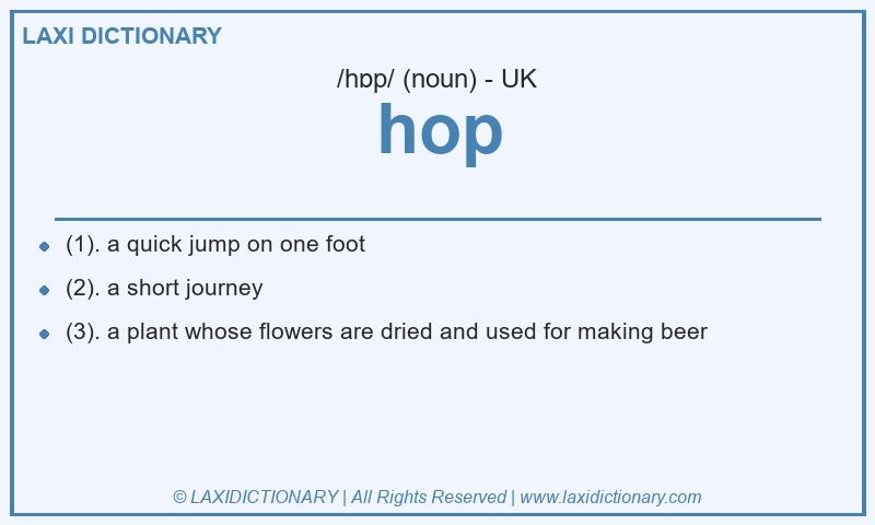 Definition hop in British English