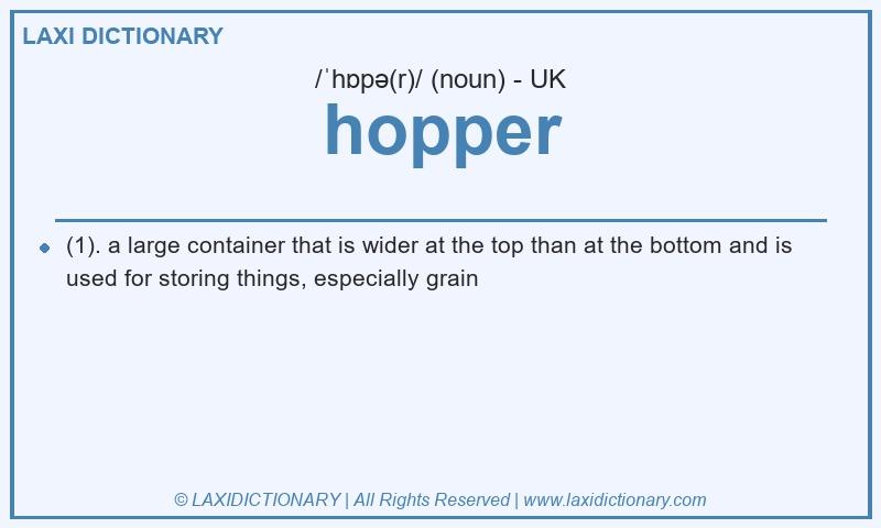 Definition hopper in British English