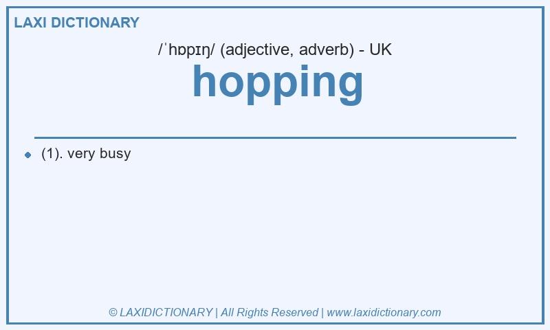 Definition hopping in British English