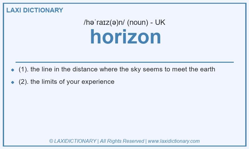 Definition horizon in British English