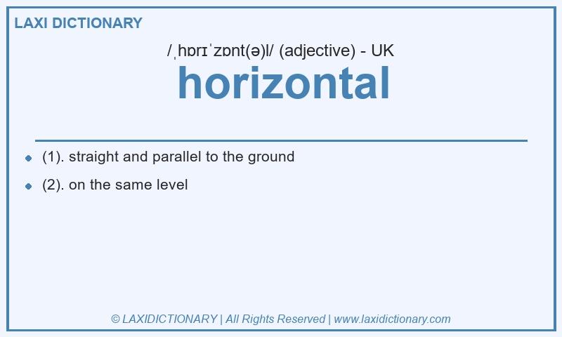 Definition horizontal in British English