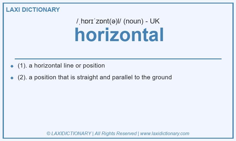 Definition horizontal in British English