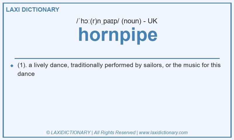 Definition hornpipe in British English