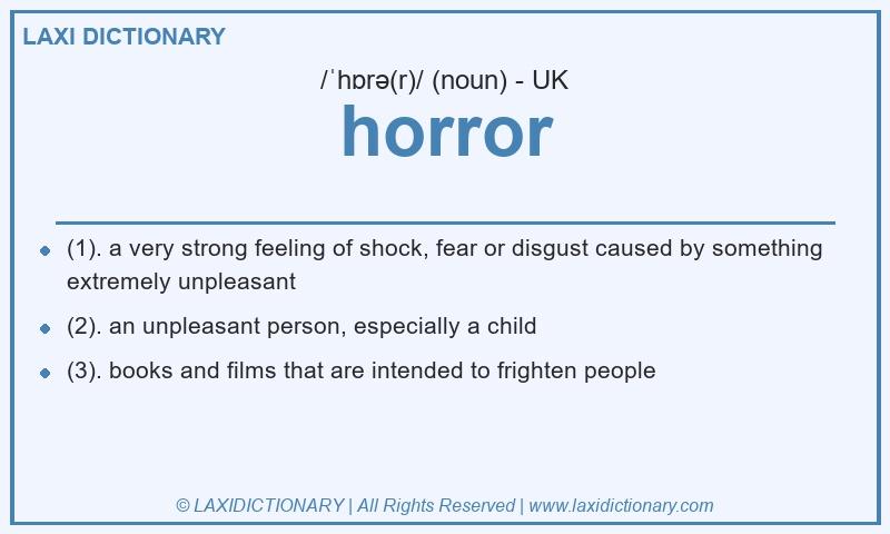 Definition horror in British English