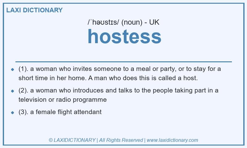 Definition hostess in British English