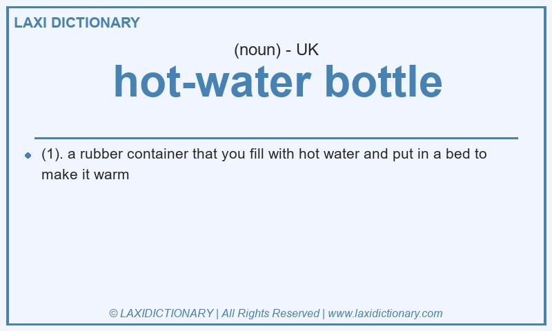 Definition hot-water bottle in British English