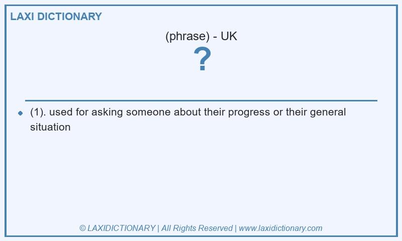 Definition ? in British English