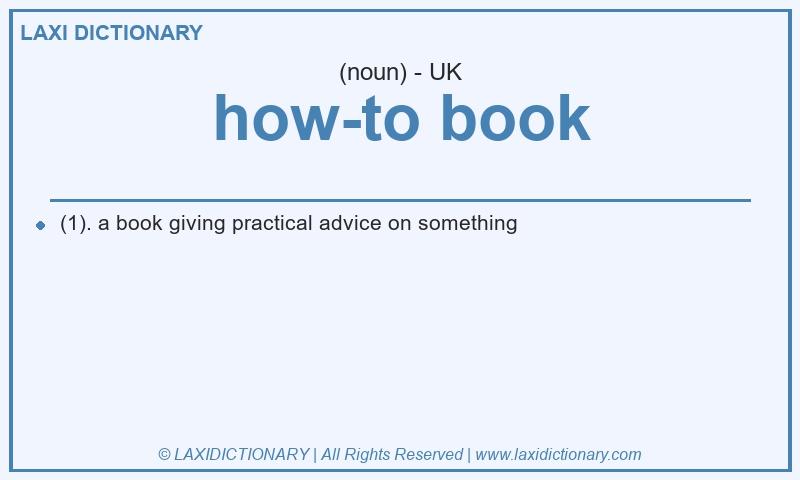 Definition how-to book in British English