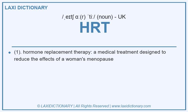 Definition HRT in British English