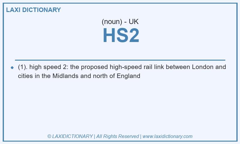 Definition HS2 in British English