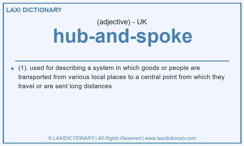 Definition hub-and-spoke in British English
