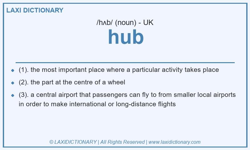 Definition hub in British English