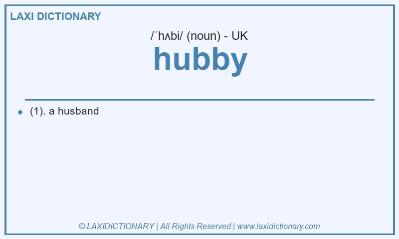 Definition hubby in British English