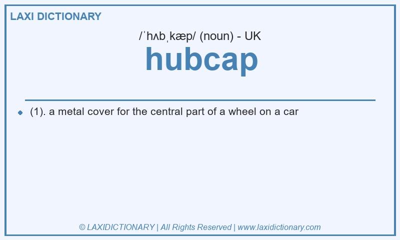 Definition hubcap in British English