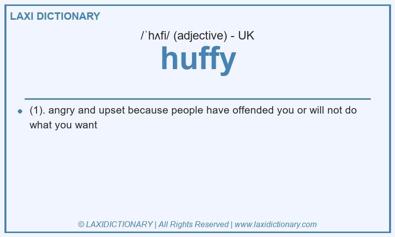 Definition huffy in British English