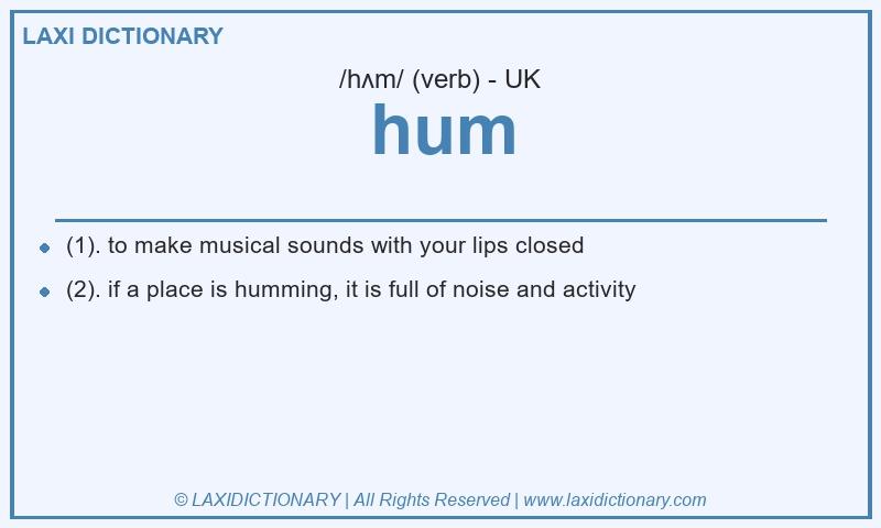 Definition hum in British English