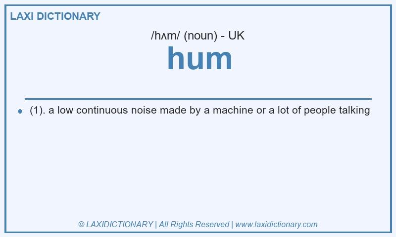 Definition hum in British English