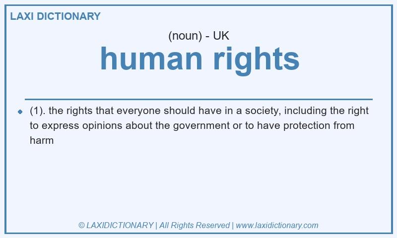 Definition human rights in British English