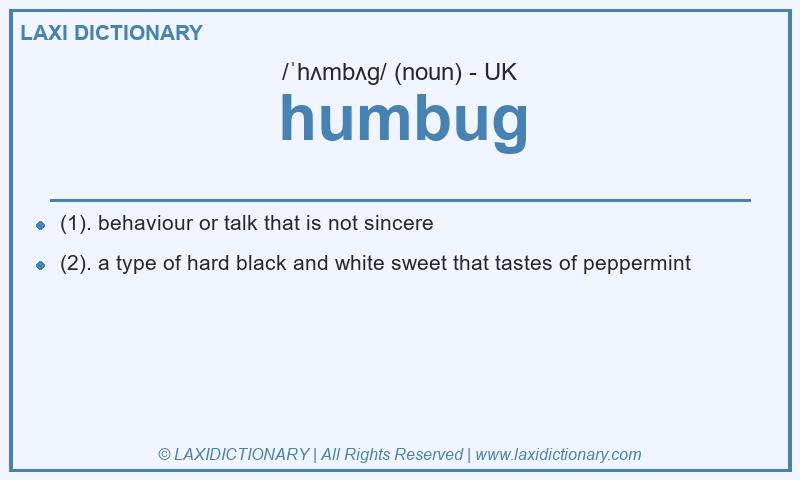 Definition humbug in British English