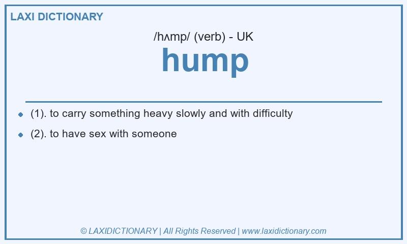 Definition hump in British English
