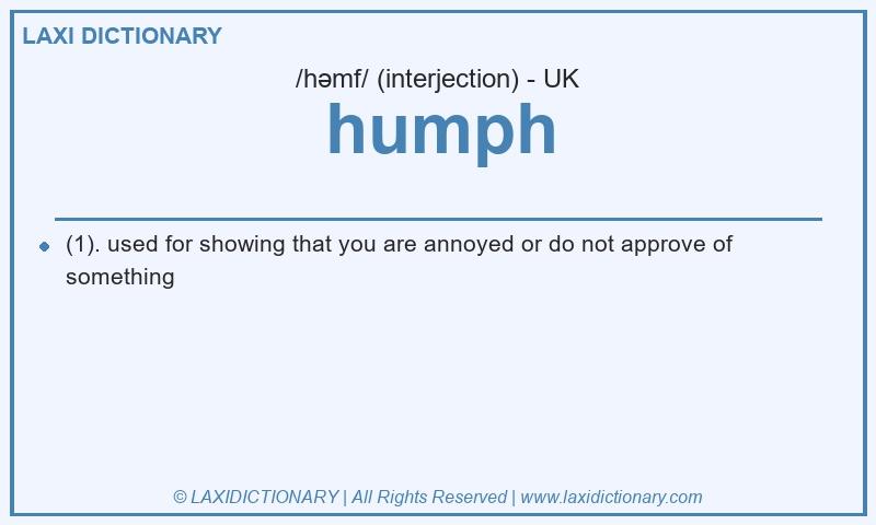 Definition humph in British English