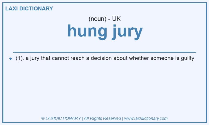 Definition hung jury in British English