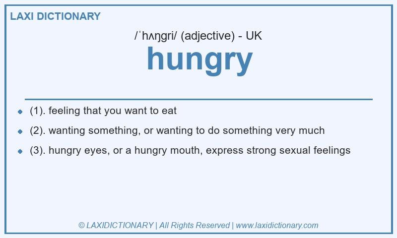 Definition hungry in British English