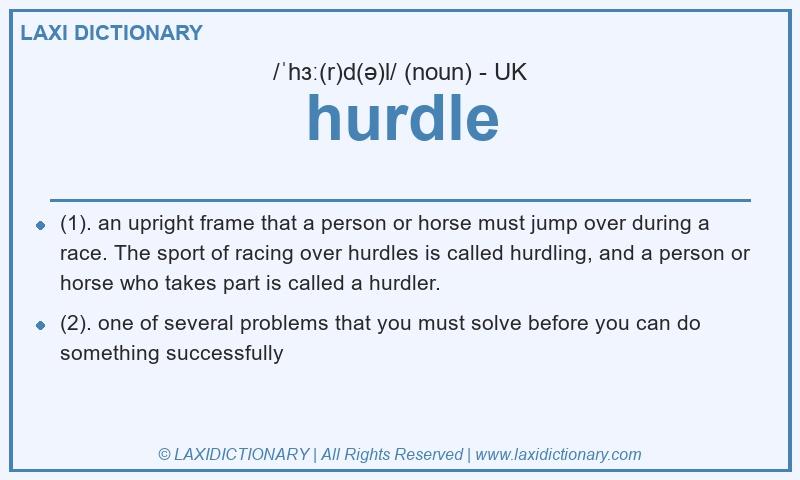 Definition hurdle in British English