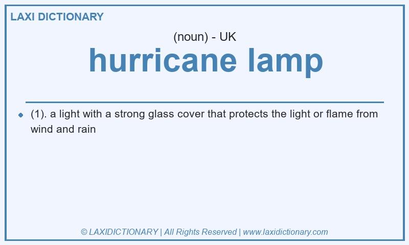 Definition hurricane lamp in British English