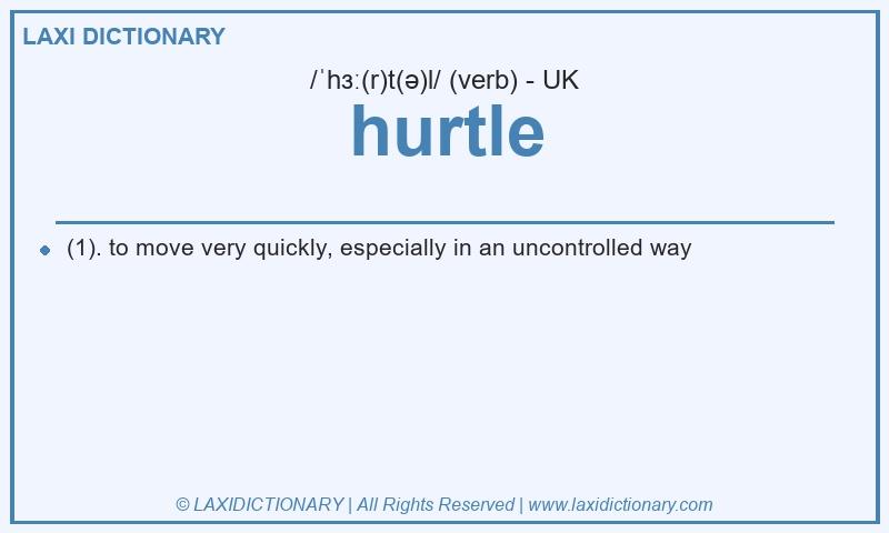 Definition hurtle in British English