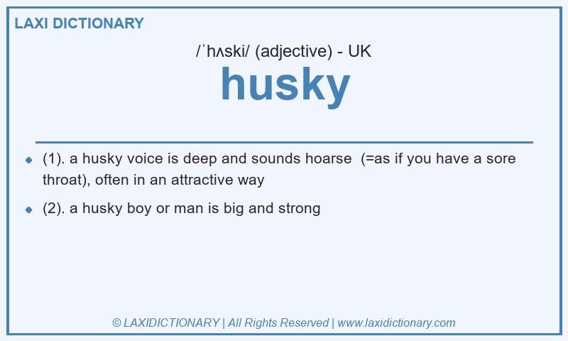Definition husky in British English