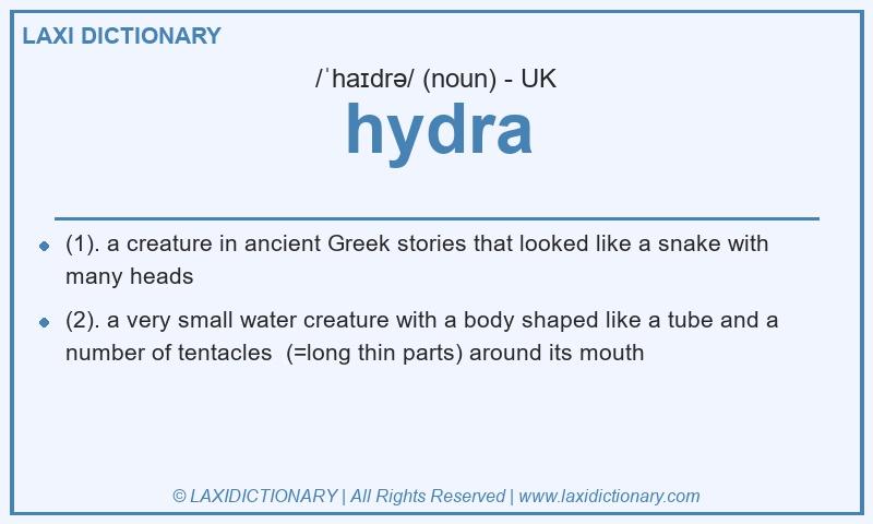 Definition hydra in British English