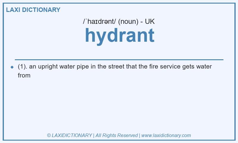 Definition hydrant in British English