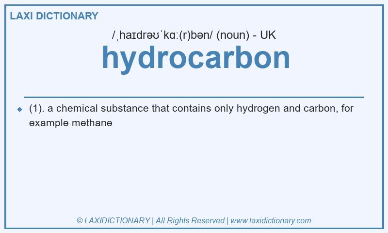 Definition hydrocarbon in British English