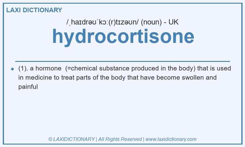 Definition hydrocortisone in British English