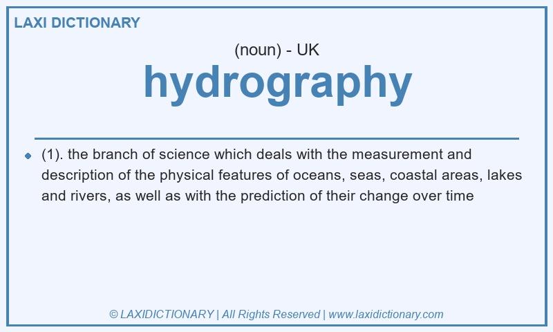Definition hydrography in British English