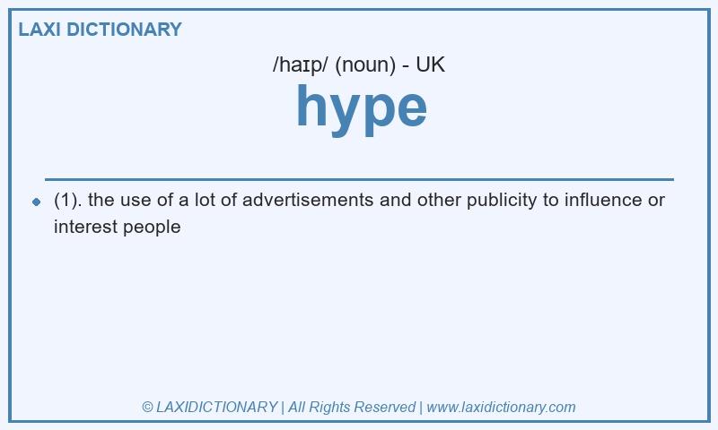 Definition hype in British English