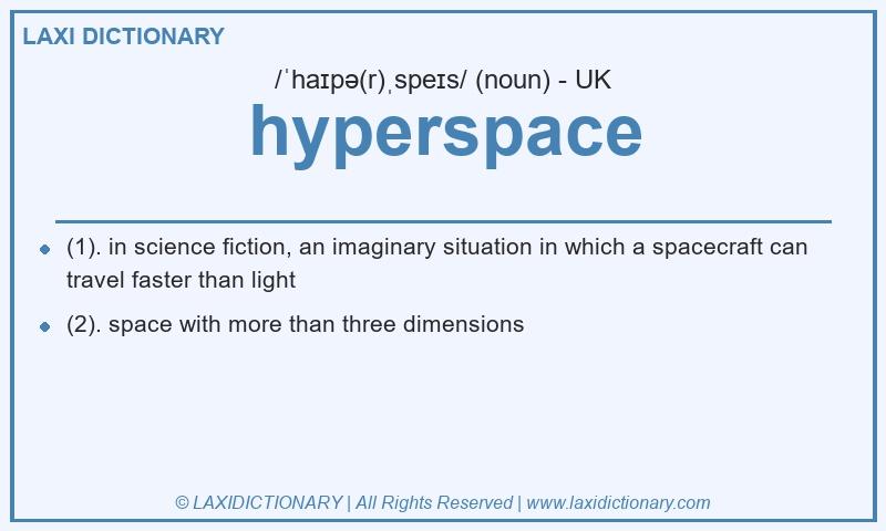 Definition hyperspace in British English