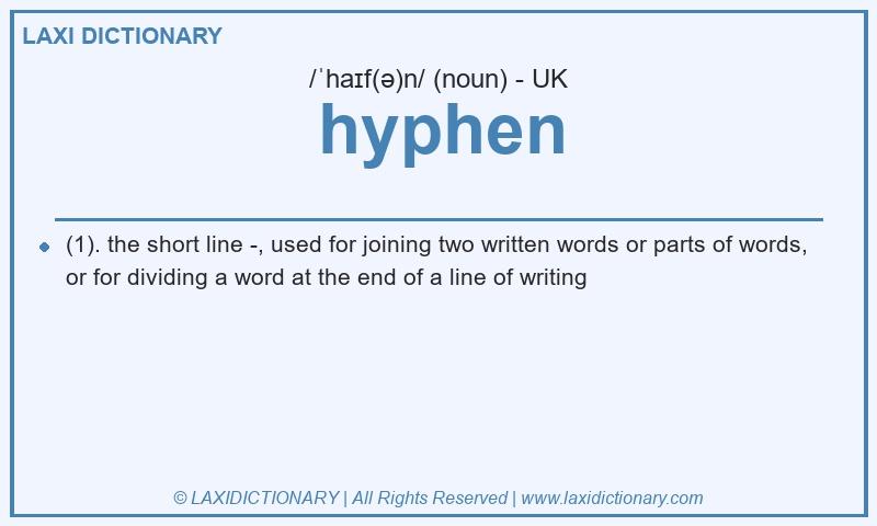 Definition hyphen in British English