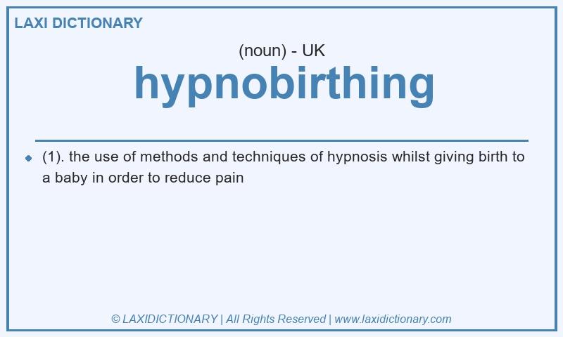 Definition hypnobirthing in British English