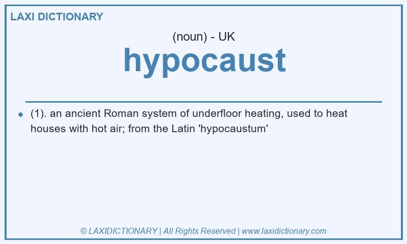 Definition hypocaust in British English