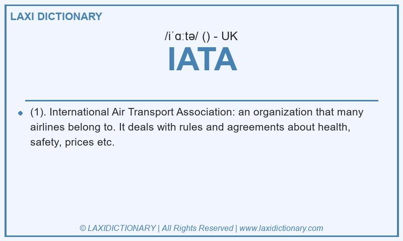Definition IATA in British English